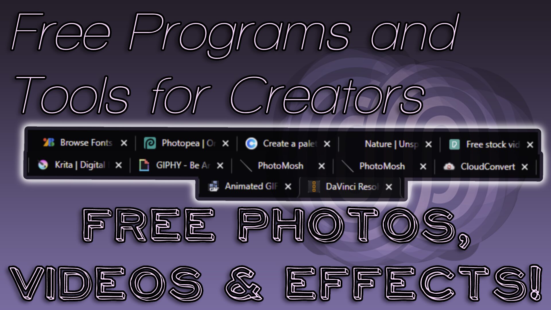 Free Programs For Creators!